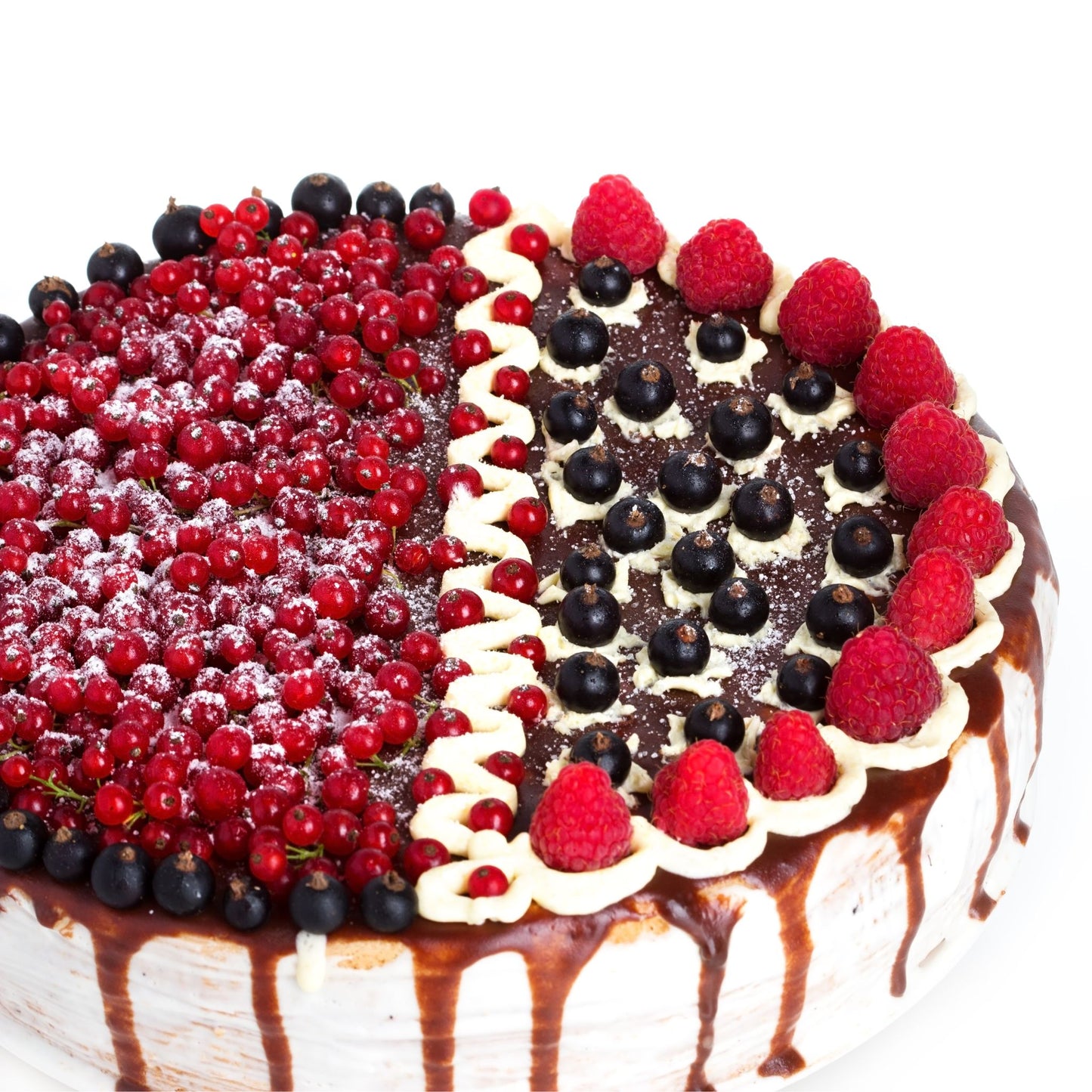 Decadent Mixed Berry Drip Cake with Chocolate Glaze