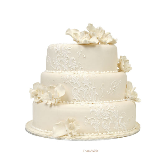 Rustic Vanilla Naked Cake with Roses